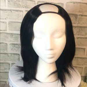 Darkest Brown/Black - U-Part Human Hair Wig - Shoulder Length Heat Style-able
